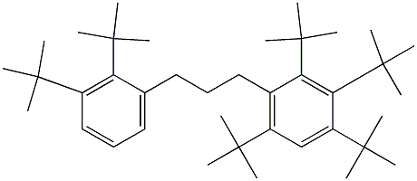 1-(2,3,4,6-Tetra-tert-butylphenyl)-3-(2,3-di-tert-butylphenyl)propane Structure