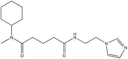 N'-[2-(1H-イミダゾール-1-イル)エチル]-N-メチル-N-シクロヘキシルペンタンジアミド 化学構造式