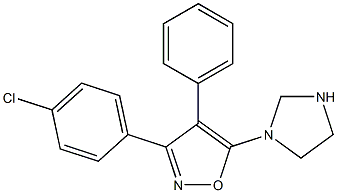 5-(Imidazolidin-1-yl)-4-phenyl-3-(4-chlorophenyl)isoxazole Structure