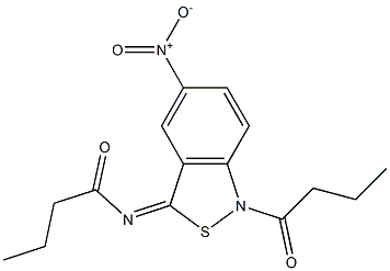  5-Nitro-1-butyryl-3(1H)-butyrylimino-2,1-benzisothiazole