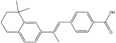 4-[(E)-2-[(5,6,7,8-Tetrahydro-8,8-dimethylnaphthalen)-2-yl]-1-propenyl]benzoic acid Structure