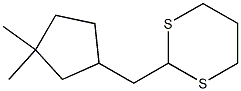 2-[(3,3-Dimethylcyclopentyl)methyl]-1,3-dithiane,,结构式