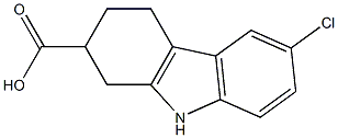 6-Chloro-1,2,3,4-tetrahydro-9H-carbazole-2-carboxylic acid,,结构式