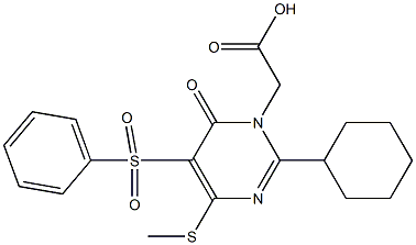 2-Cyclohexyl-4-methylthio-5-phenylsulfonyl-6-oxopyrimidine-1(6H)-acetic acid