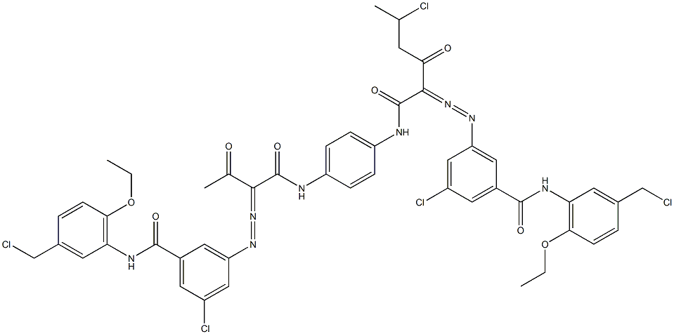 3,3'-[2-(1-Chloroethyl)-1,4-phenylenebis[iminocarbonyl(acetylmethylene)azo]]bis[N-[3-(chloromethyl)-6-ethoxyphenyl]-5-chlorobenzamide]