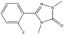 2,4-Dimethyl-5-(2-fluorophenyl)-2H-1,2,4-triazol-3(4H)-one,,结构式