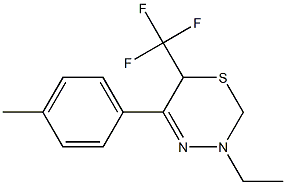 3,6-Dihydro-3-ethyl-5-(p-tolyl)-6-trifluoromethyl-2H-1,3,4-thiadiazine Structure