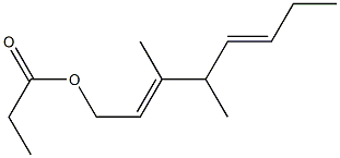 Propionic acid 3,4-dimethyl-2,5-octadienyl ester Structure