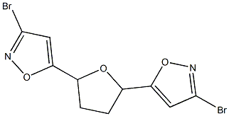 Tetrahydro-2,5-bis(3-bromoisoxazol-5-yl)furan Structure