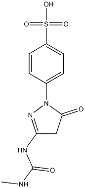 p-[3-(N'-Methylureido)-5-oxo-2-pyrazolin-1-yl]benzenesulfonic acid,,结构式
