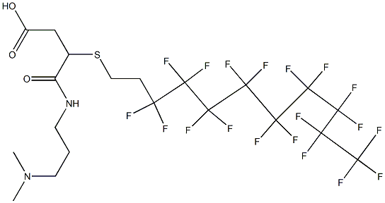 3-[[3-(Dimethylamino)propyl]carbamoyl]-3-[(3,3,4,4,5,5,6,6,7,7,8,8,9,9,10,10,11,11,11-nonadecafluoroundecyl)thio]propionic acid,,结构式