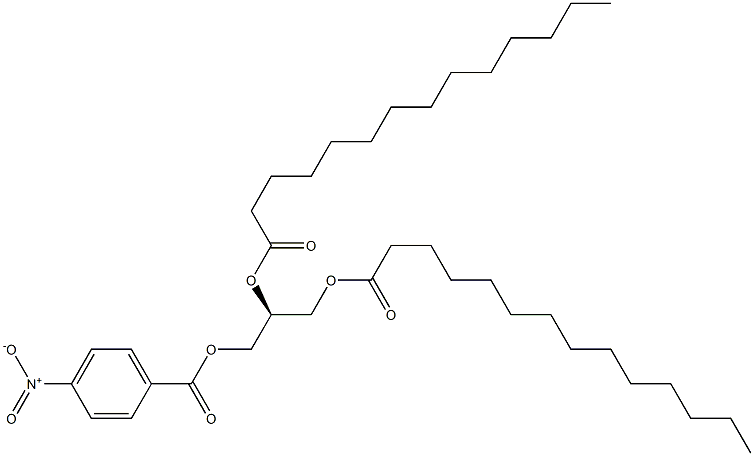 [S,(+)]-1,2,3-Propanetriol 1,2-ditetradecanoate 3-(p-nitrobenzoate) Structure