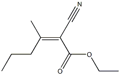 2-Cyano-3-propylcrotonic acid ethyl ester Struktur