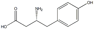 [R,(-)]-3-Amino-4-(p-hydroxyphenyl)butyric acid Struktur