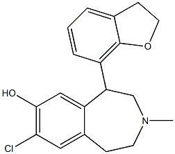 7-Chloro-3-methyl-1-(2,3-dihydrobenzofuran-7-yl)-2,3,4,5-tetrahydro-1H-3-benzazepin-8-ol Structure