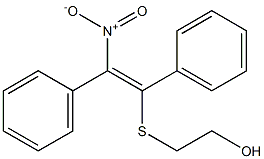 2-[(E)-2-Nitro-1,2-diphenylethenylthio]ethanol Struktur