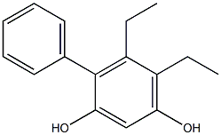 4-Phenyl-5,6-diethylbenzene-1,3-diol Struktur