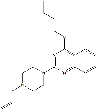 2-[4-(2-Propenyl)-1-piperazinyl]-4-butoxyquinazoline Struktur