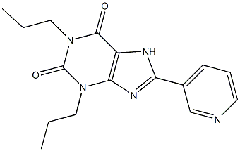 1,3-Dipropyl-8-(3-pyridinyl)xanthine,,结构式
