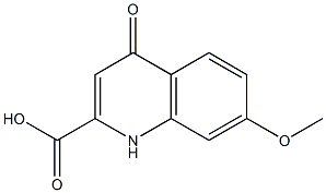7-Methoxy-1,4-dihydro-4-oxoquinoline-2-carboxylic acid,,结构式
