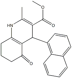 1,4,5,6,7,8-Hexahydro-2-methyl-4-(1-naphtyl)-5-oxoquinoline-3-carboxylic acid methyl ester Structure