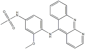 N-[4-[(Benzo[b][1,8]naphthyridin-5-yl)amino]-3-methoxyphenyl]methanesulfonamide Structure