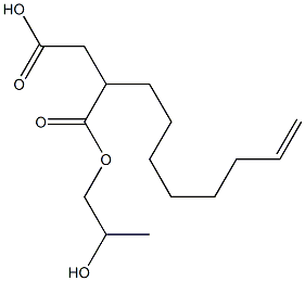 2-(7-Octenyl)succinic acid hydrogen 1-(2-hydroxypropyl) ester,,结构式