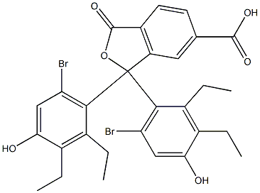 1,1-Bis(6-bromo-2,3-diethyl-4-hydroxyphenyl)-1,3-dihydro-3-oxoisobenzofuran-6-carboxylic acid Structure