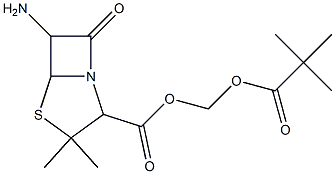 6-Amino-3,3-dimethyl-7-oxo-4-thia-1-azabicyclo[3.2.0]heptane-2-carboxylic acid 2,2-dimethylpropionyloxymethyl ester Structure