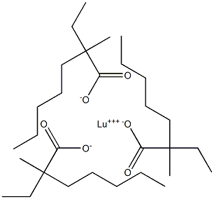 Tris(2-ethyl-2-methylheptanoic acid)lutetium salt 结构式