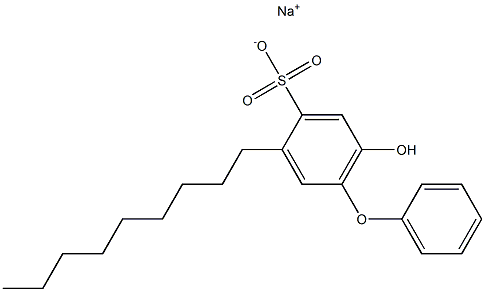 6-Hydroxy-3-nonyl[oxybisbenzene]-4-sulfonic acid sodium salt,,结构式