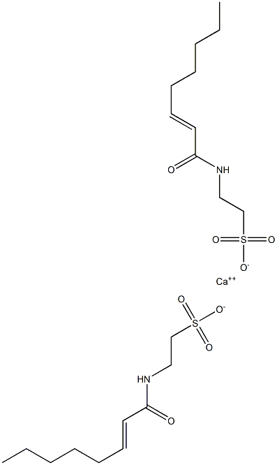 Bis[N-(2-octenoyl)taurine]calcium salt Structure