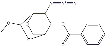 2-Azido-3-(benzoyloxy)-6-methoxy-5,7-dioxabicyclo[2.2.2]octane 结构式
