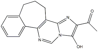 2-Acetyl-5,6-dihydro-4H-3,11,12a-triazabenzo[3,4]cyclohept[1,2-e]inden-1-ol Structure