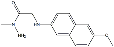 Methyl[(6-methoxy-2-naphtyl)amino]acetic acid hydrazide,,结构式