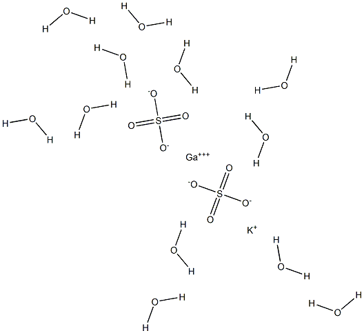 Gallium potassium disulfate dodecahydrate Struktur
