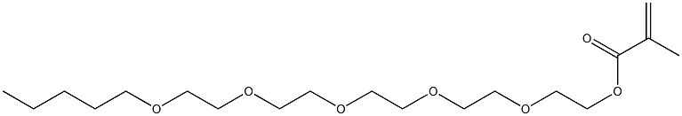 メタクリル酸(3,6,9,12,15-ペンタオキサイコサン-1-イル) 化学構造式