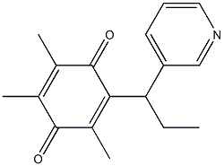 2-[1-(3-Pyridinyl)propyl]-3,5,6-trimethyl-p-benzoquinone Structure