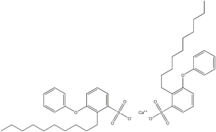 Bis(2-decyl-3-phenoxybenzenesulfonic acid)calcium salt Structure