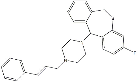 11-(4-Cinnamyl-1-piperazinyl)-3-fluoro-6,11-dihydrodibenzo[b,e]thiepin Struktur