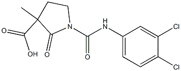 1-[[(3,4-Dichlorophenyl)amino]carbonyl]-2-oxo-3-methylpyrrolidine-3-carboxylic acid Structure