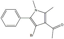 3-Acetyl-4-bromo-1,2-dimethyl-5-phenyl-1H-pyrrole Structure