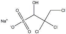 2,2,3-トリクロロ-1-ヒドロキシ-1-プロパンスルホン酸ナトリウム 化学構造式
