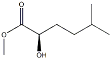 [R,(-)]-2-Hydroxy-5-methylhexanoic acid methyl ester Structure