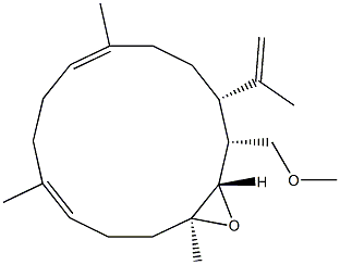 (1R,2S,3S,6E,10E,14S)-1-(Methoxymethyl)-2,3-epoxy-14-(1-methylethenyl)-3,7,11-trimethylcyclotetradeca-6,10-diene Struktur