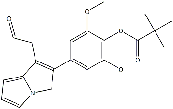 2-[3,5-Dimethoxy-4-(pivaloyloxy)phenyl]-1-pyrrolizinoethanone,,结构式