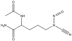 N-[4-(Acetylamino)-4-carbamoylbutyl]-N-nitrosocyanamide Structure