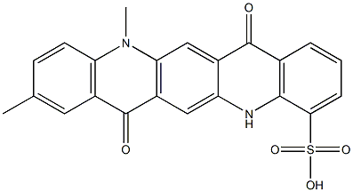 5,7,12,14-Tetrahydro-9,12-dimethyl-7,14-dioxoquino[2,3-b]acridine-4-sulfonic acid Structure