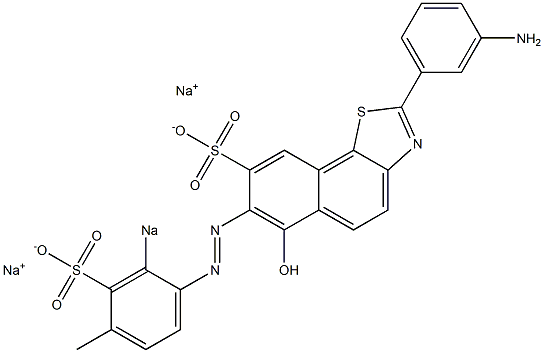 2-(3-Aminophenyl)-6-hydroxy-7-[(4-methyl-2-sodiosulfophenyl)azo]naphtho[2,1-d]thiazole-8-sulfonic acid sodium salt|