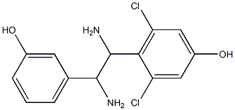 4-[1,2-Diamino-2-(3-hydroxyphenyl)ethyl]-3,5-dichlorophenol,,结构式